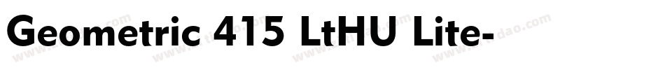 Geometric 415 LtHU Lite字体转换
